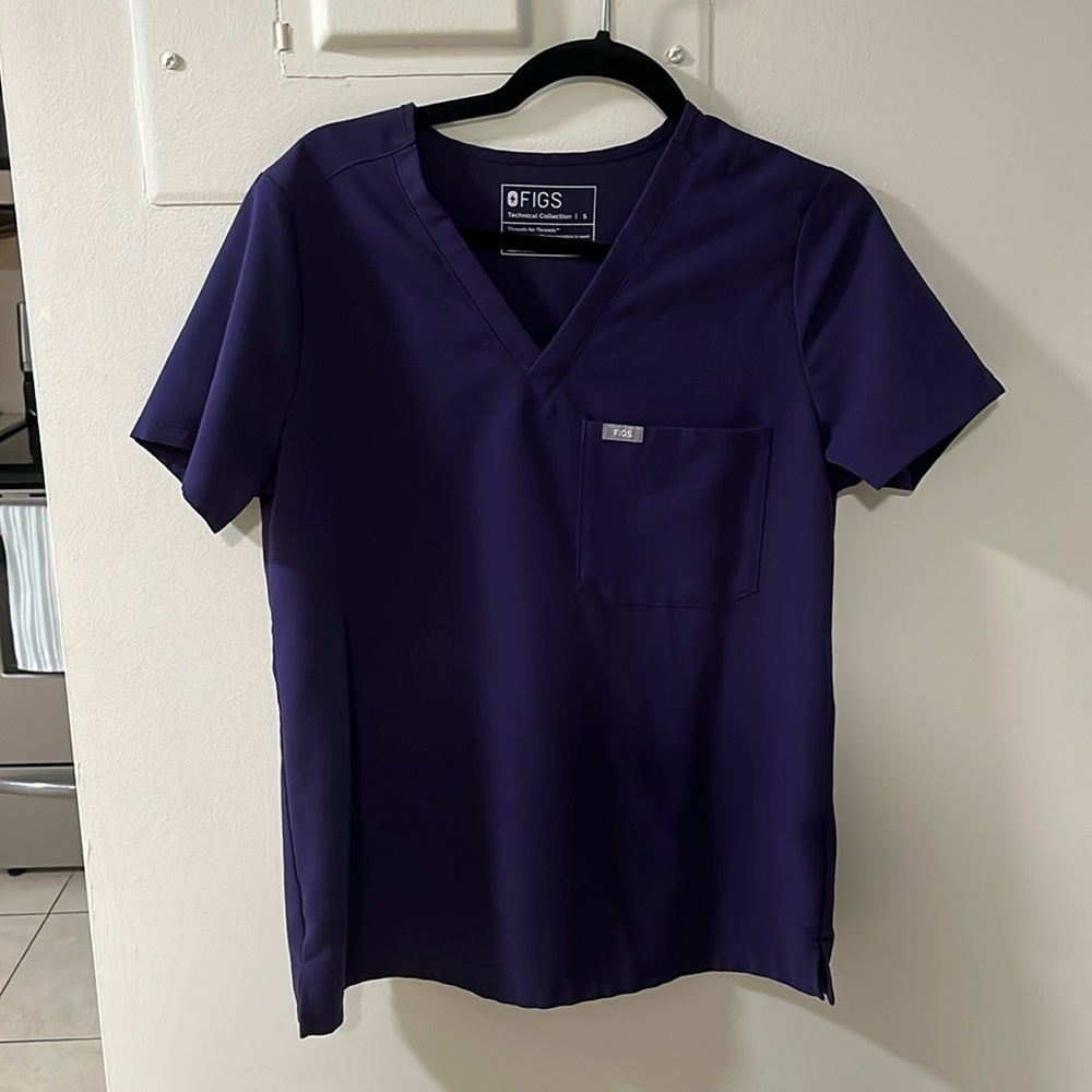 Figs Purple Jam Short Sleeve Shirt